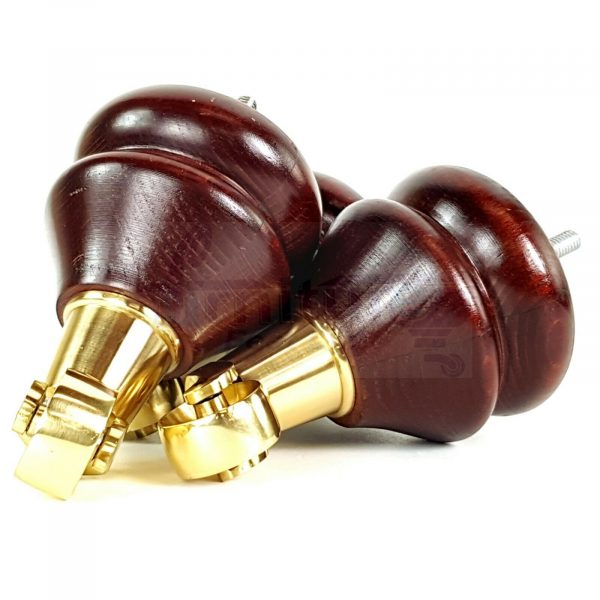 2x WOODEN FURNITURE LEGS M8 REPLACEMENT FEET WITH MULTIPLE CASTORS 150mm HIGH - Image 6