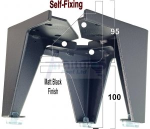 4 Black Metal Furniture Legs 100mm High Feet Sofa Chair Cabinets Beds Stools