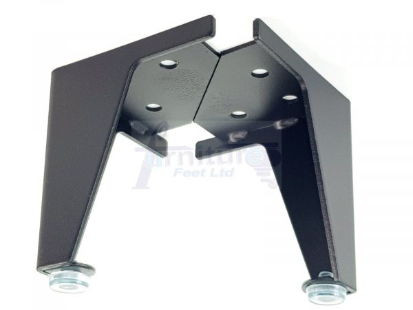 4 Black Metal Furniture Legs 100mm High Feet Sofa Chair Cabinets Beds Stools - Image 7