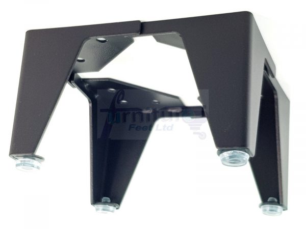 4 Black Metal Furniture Legs 100mm High Feet Sofa Chair Cabinets Beds Stools - Image 8