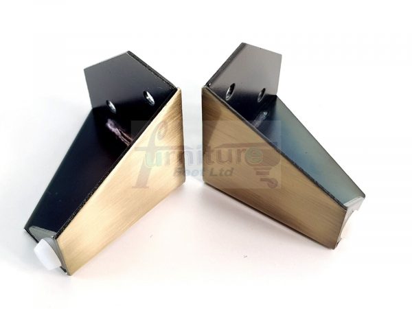 4 Brushed Brass Metal Legs 60mm High Replacement Feet Cabinet Sofa Chair Stool - Image 10
