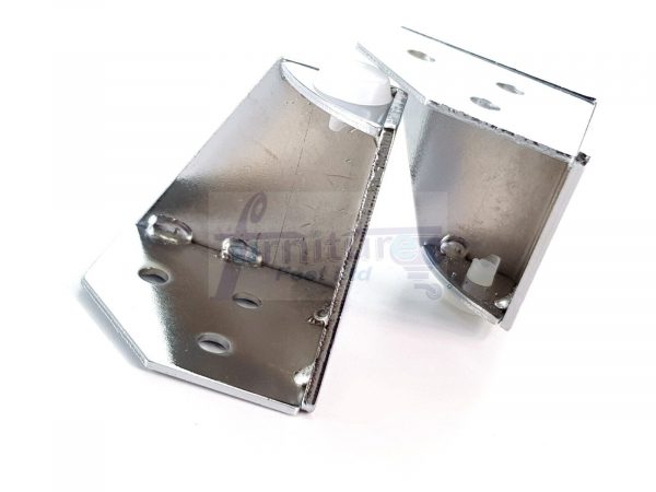 4 Chrome Metal Legs 60mm High Replacement Feet Cabinet Sofa Chair Stool - Image 7