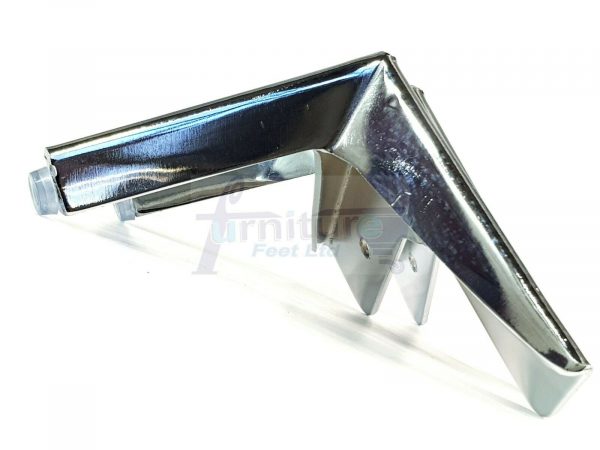 4 Corner Feet Metal Chrome Furniture Legs Sofas Chairs 125mm High Pre-Drilled - Image 4