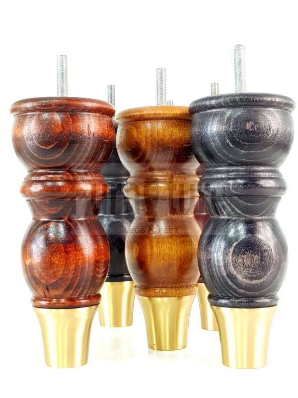 4 Furniture Feet Slipper Cup Replacement Leg Solid Wood Feet M8 Chair Sofa 182mm - Image 4