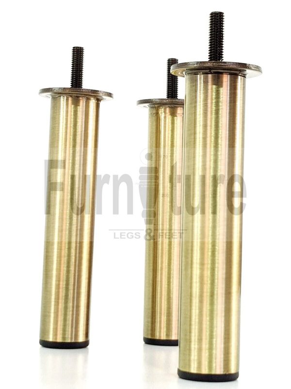 4 Metal Furniture Sofa Legs 150mm High Chair Feet Settee Cabinets Brush Brass M8 - Image 6