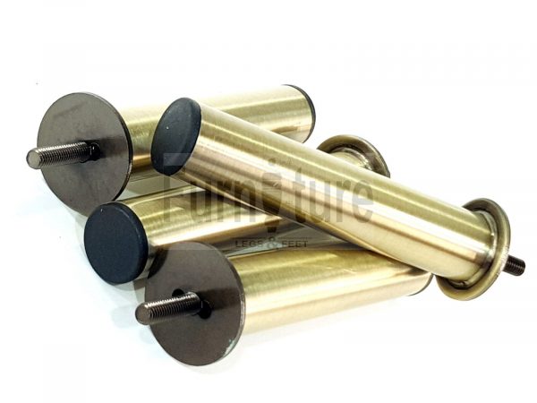 4 Metal Furniture Sofa Legs 150mm High Chair Feet Settee Cabinets Brush Brass M8 - Image 8