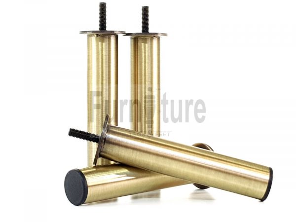 4 Metal Furniture Sofa Legs 150mm High Chair Feet Settee Cabinets Brush Brass M8 - Image 9