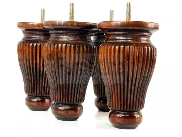 4 Replacement Legs Solid Wood Settee Furniture Feet 150mm High Sofa Chair Bed M8 - Image 4