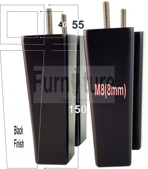 4 Replacement Legs Solid Wood Settee Furniture Feet 150mm High Sofa Chair Bed M8