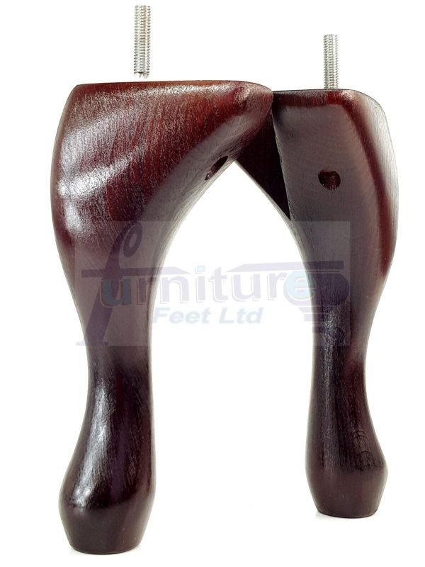 4 Replacement Queen Anne Legs Settee Furniture Feet 150mm High Sofa Chair Bed M8 - Image 3