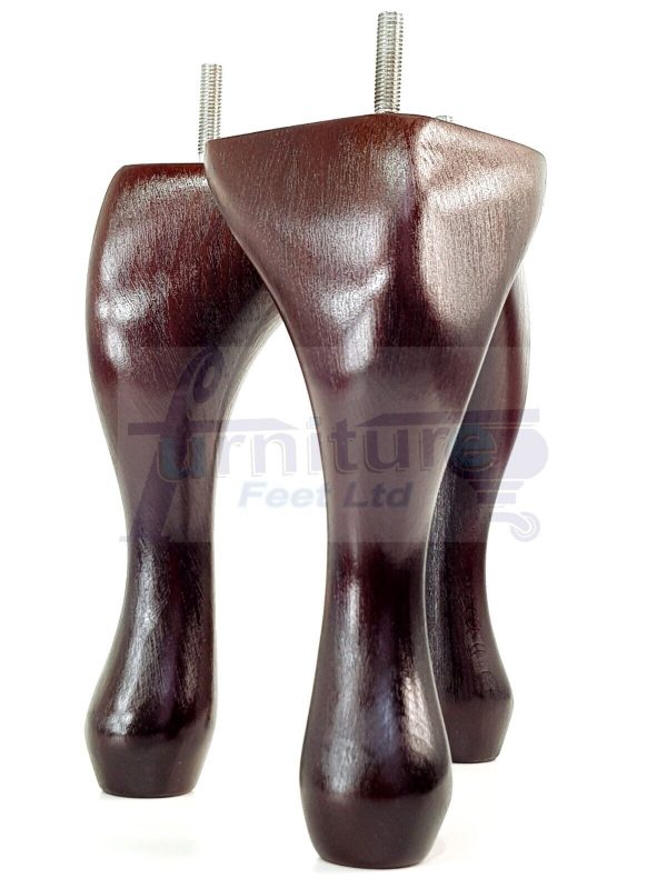 4 Replacement Queen Anne Legs Settee Furniture Feet 150mm High Sofa Chair Bed M8 - Image 4