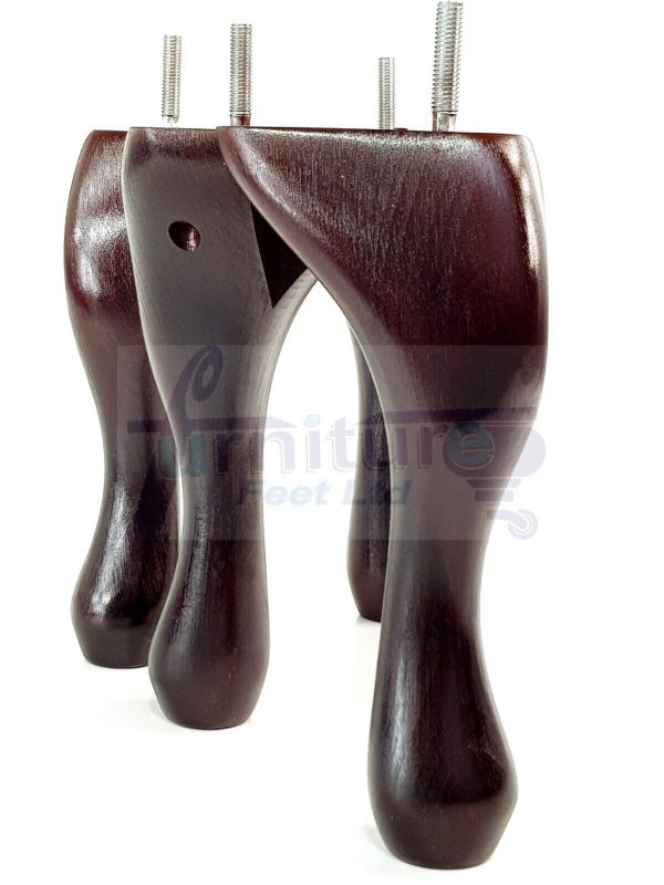 4 Replacement Queen Anne Legs Settee Furniture Feet 150mm High Sofa Chair Bed M8 - Image 7