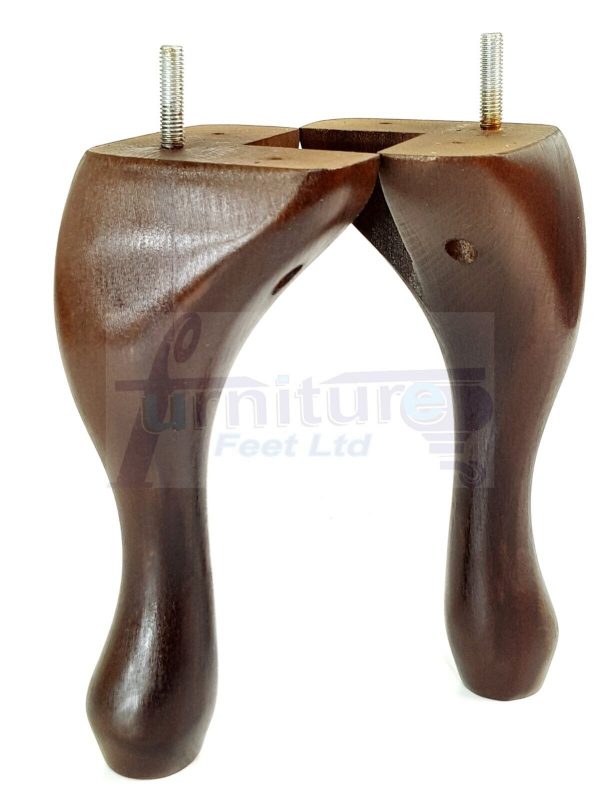 4 Replacement Queen Anne Legs Settee Furniture Feet 150mm High Sofa Chair Bed M8 - Image 11