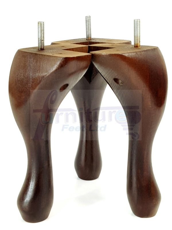 4 Replacement Queen Anne Legs Settee Furniture Feet 150mm High Sofa Chair Bed M8 - Image 5