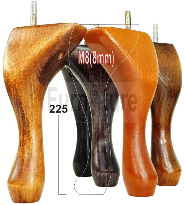 4 Replacement Queen Anne Legs Settee Furniture Feet 200mm High Sofa Chair Bed M8 - Image 13