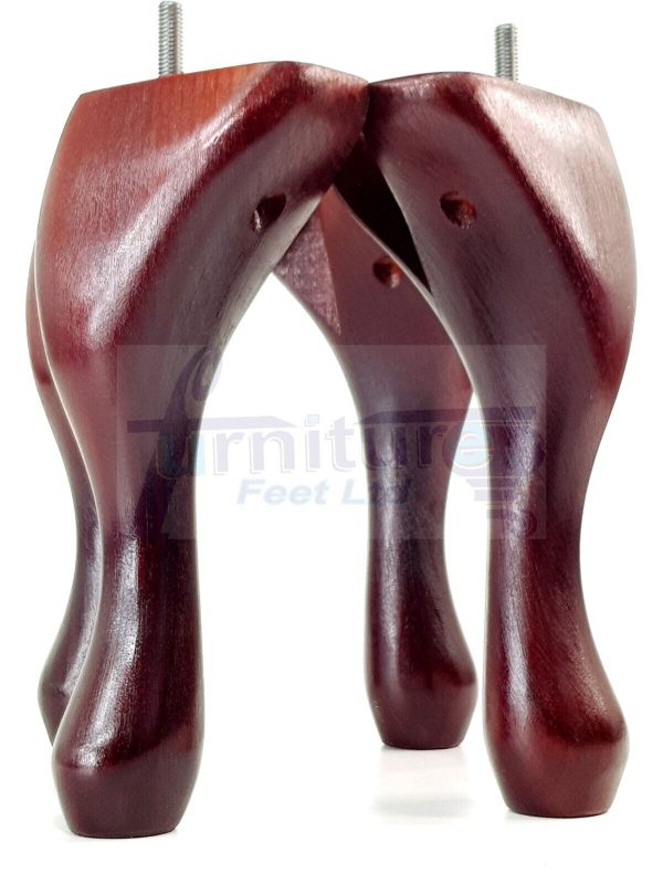 4 Replacement Queen Anne Legs Settee Furniture Feet 200mm High Sofa Chair Bed M8 - Image 7