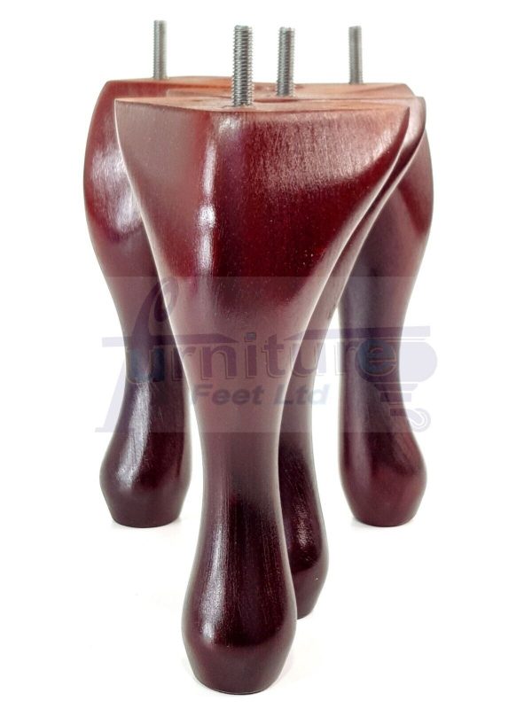 4 Replacement Queen Anne Legs Settee Furniture Feet 200mm High Sofa Chair Bed M8 - Image 8