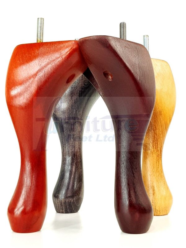 4 Replacement Traditional Queen Anne Furniture Legs 225mm High Sofa Chair Bed M8 - Image 6