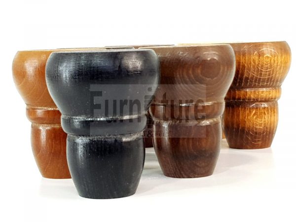 4 Replacement Turned Furniture Sofa Legs Chair Settee Self-Fixing Feet 82mm High - Image 4