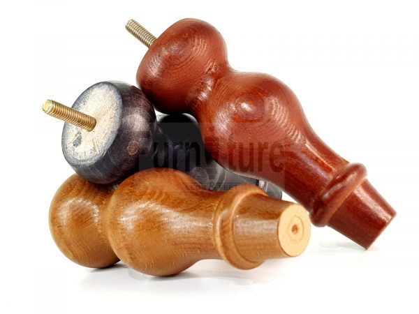 4 Replacement Turned Wood Furniture Sofa Leg M8 Chair Settee Bun Feet 150mm High - Image 6