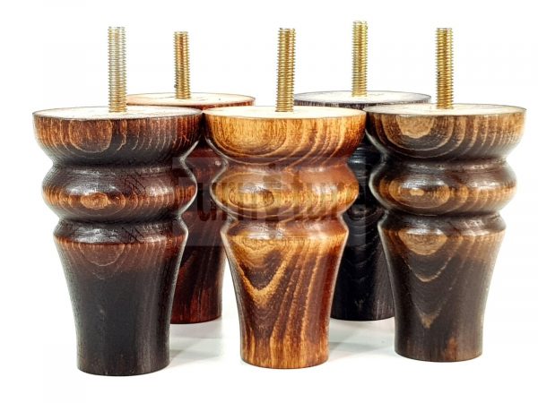 4 Replacement Wood Furniture Settee Sofa Legs M8 Chair Stool Bed Feet 100mm High - Image 4