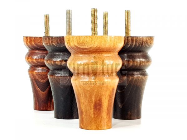 4 Replacement Wood Furniture Settee Sofa Legs M8 Chair Stool Bed Feet 100mm High - Image 5