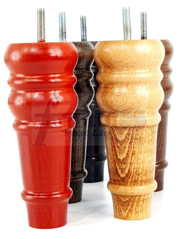 4 Round Wooden Chair Legs 170mm High Replacement Furniture Feet Sofa Cabinets M8 - Image 3