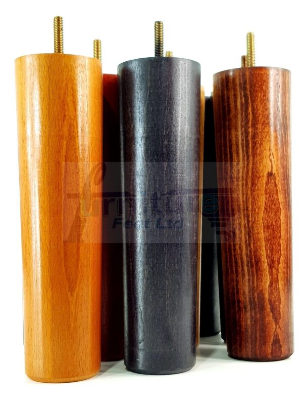 4 Round Wooden Chair Legs 230mm High Replacement Furniture Feet Sofa Cabinets M8 - Image 5