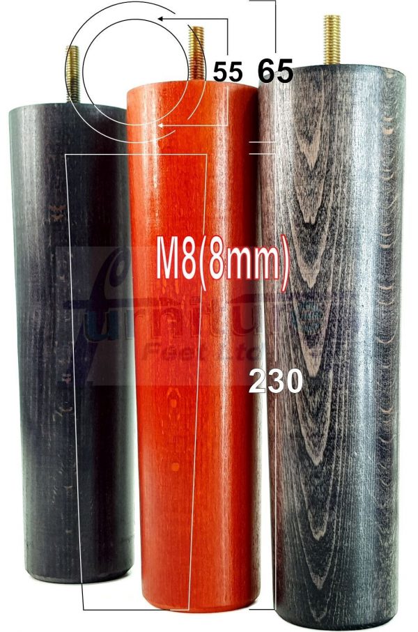 4 Round Wooden Chair Legs 230mm High Replacement Furniture Feet Sofa Cabinets M8 - Image 8