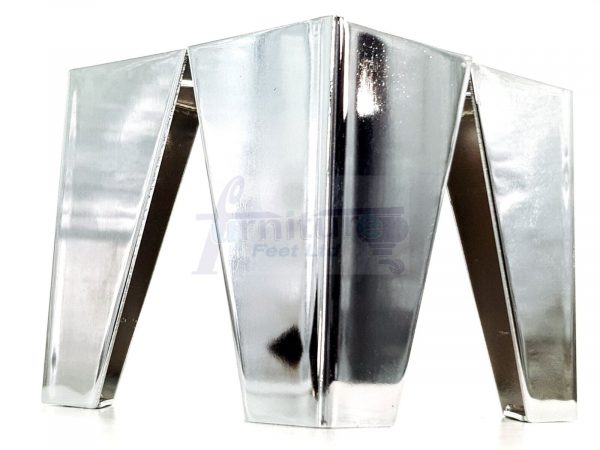 4 Silver Chrome Metal Legs 125mm High Replacement Feet Cabinet Sofa Chair Stool - Image 3