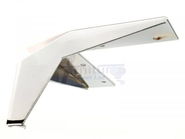 4 Silver Chrome Metal Legs 100mm High Replacement Feet Cabinet Sofa Chair Stool - Image 3