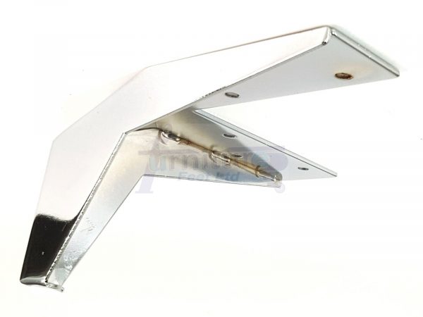 4 Silver Chrome Metal Legs 100mm High Replacement Feet Cabinet Sofa Chair Stool - Image 4