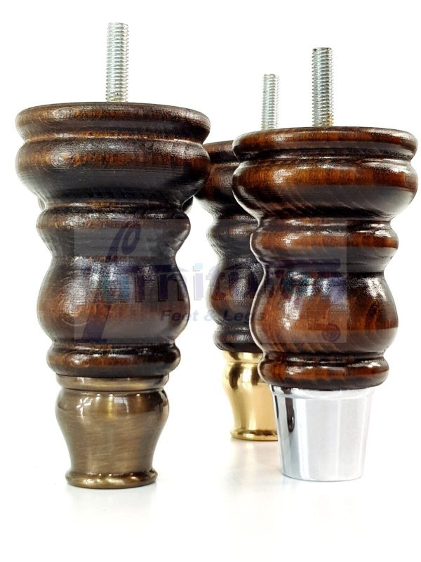 4 Slipper Cup Wood Furniture Settee Legs M8 Replacement Chair, Sofa Feet 165mm - Image 4
