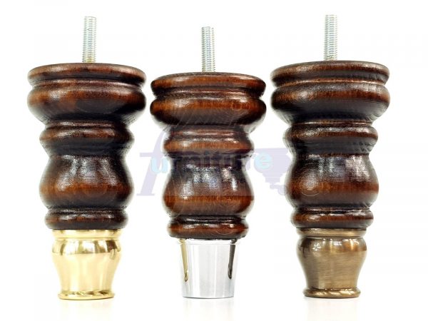 4 Slipper Cup Wood Furniture Settee Legs M8 Replacement Chair, Sofa Feet 165mm - Image 5