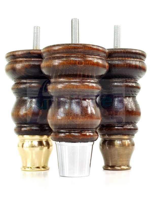 4 Slipper Cup Wood Furniture Settee Legs M8 Replacement Chair, Sofa Feet 165mm - Image 6