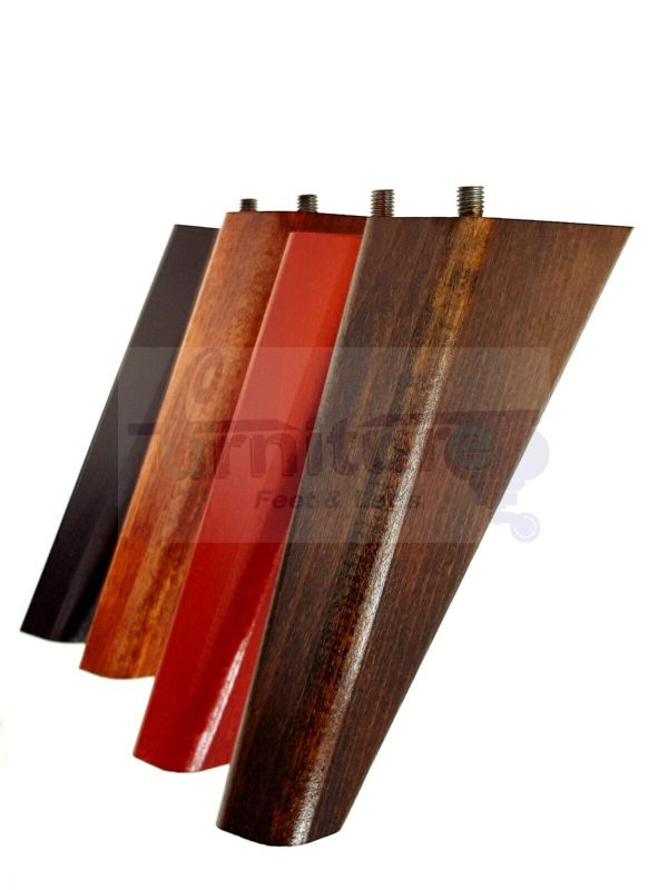 4 Square Angled Sofa Legs 155mm High Replacement Furniture Feet Chair Cabinet M8 - Image 5