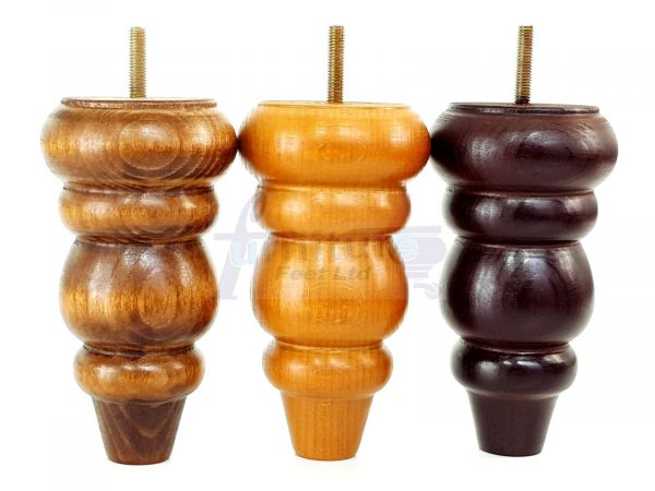 4 Turned Wood Sofa Legs 150mm High Replacement Furniture Feet Chairs Cabinets M8 - Image 5