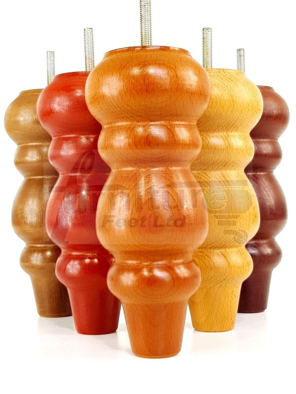 4 Turned Wood Sofa Legs 200mm High Replacement Furniture Feet Chairs Cabinets M8 - Image 8