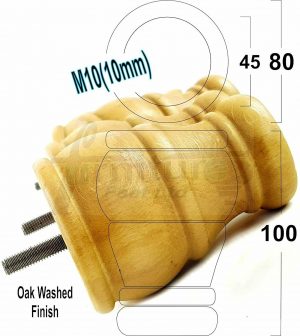 4 WOOD BUN FEET OAK WASHED TURNED FURNITURE LEGS  SOFA CHAIR FOOTSTOOL M10