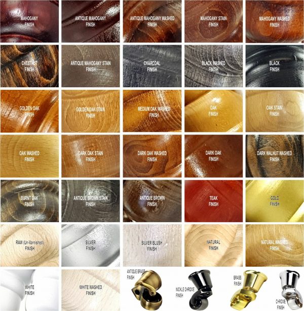 4 WOODEN FURNITURE LEGS M10 REPLACEMENT BUN FEET 125mm HIGH MULTIPLE COLOURS - Image 11