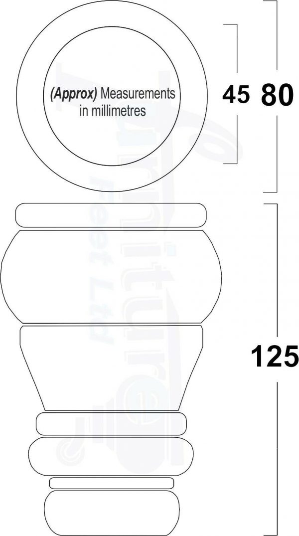 4 WOODEN FURNITURE LEGS M10 REPLACEMENT BUN FEET 125mm HIGH MULTIPLE COLOURS - Image 2