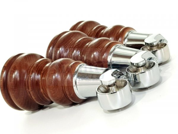 4 WOODEN FURNITURE LEGS M8 REPLACEMENT FEET WITH MULTIPLE CASTORS 165mm HIGH - Image 9
