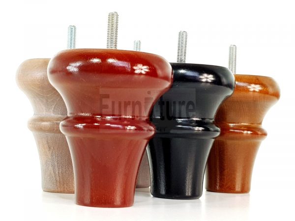 4 Wood Turned Bun Feet Furniture Legs M8 110mm High Multiple Colours Sofa Chairs - Image 5