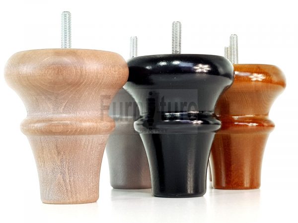 4 Wood Turned Bun Feet Furniture Legs M8 110mm High Multiple Colours Sofa Chairs - Image 6