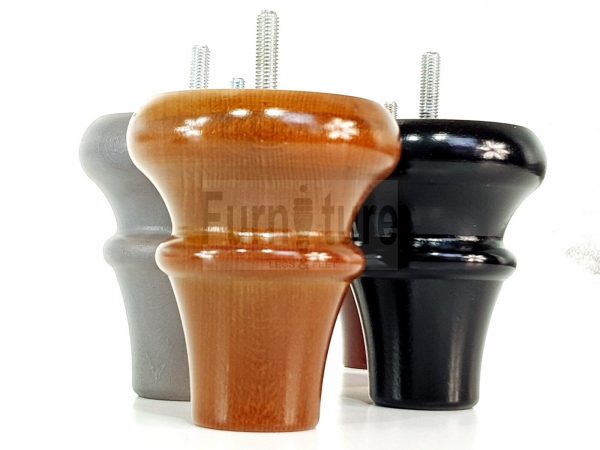 4 Wood Turned Bun Feet Furniture Legs M8 110mm High Multiple Colours Sofa Chairs - Image 7