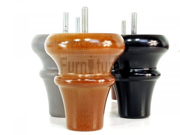 4 Wood Turned Bun Feet Furniture Legs M8 110mm High Multiple Colours Sofa Chairs - Image 8