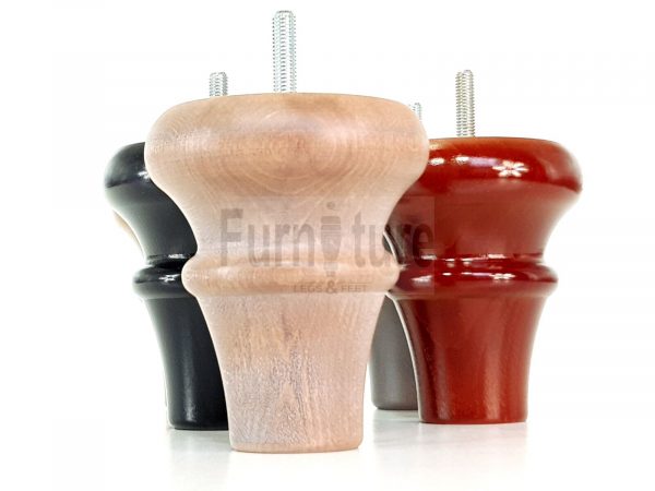 4 Wood Turned Bun Feet Furniture Legs M8 110mm High Multiple Colours Sofa Chairs - Image 9