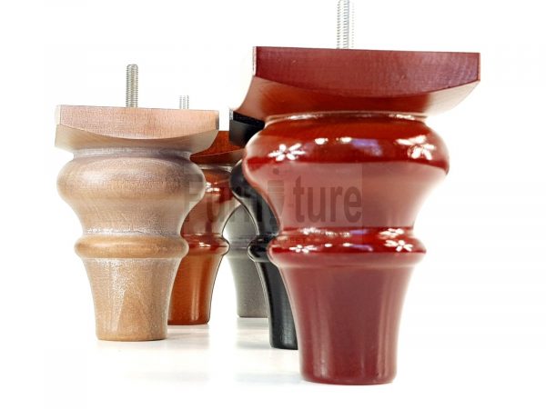 4 Wood Turned Bun Feet Furniture Legs M8 135mm High Multiple Colours Sofa Chairs - Image 5
