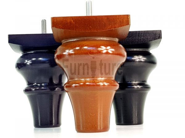 4 Wood Turned Bun Feet Furniture Legs M8 135mm High Multiple Colours Sofa Chairs - Image 8