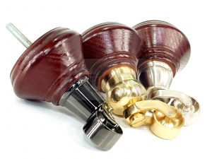 4 Wooden Furniture Sofa Legs & Castors M8(8mm) Replacment Chair Feet 120mm High